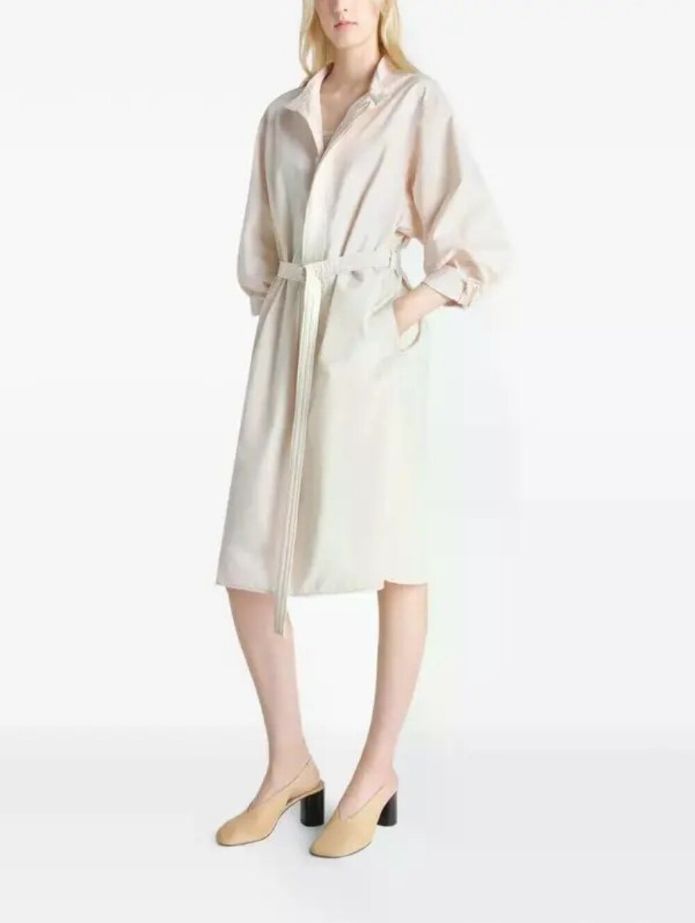 LEMAIRE belted shirt dress - neutrals